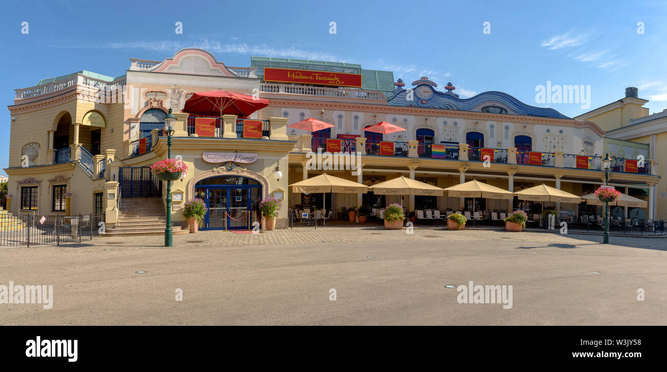 The Madame Tussauds museum in the Prater of Vienna on a sunny summer day Stock Photo