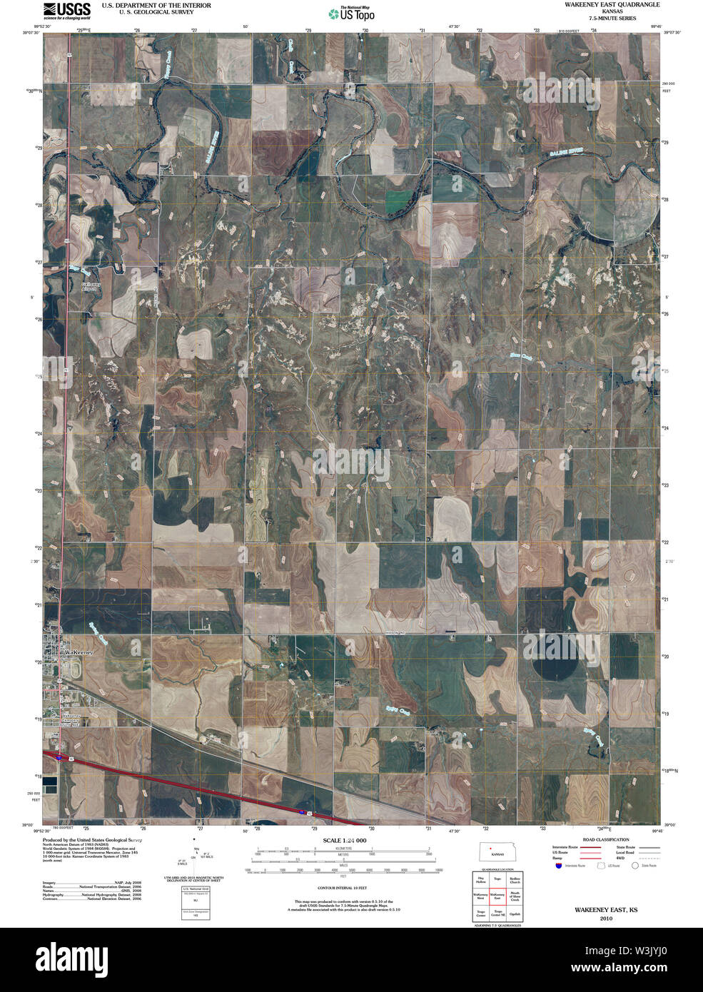 Wakeeney kansas map hires stock photography and images Alamy