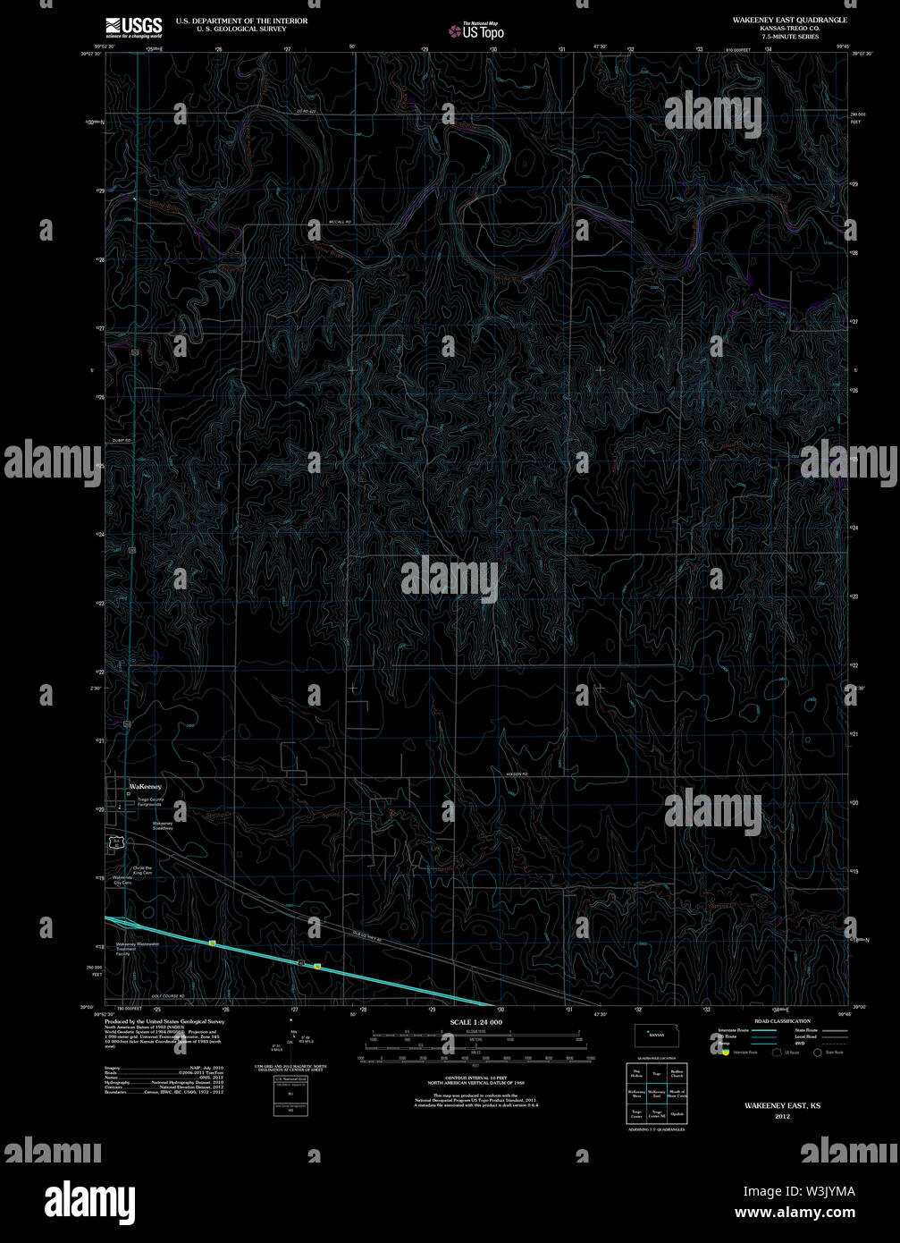 Map of wakeeney hires stock photography and images Alamy