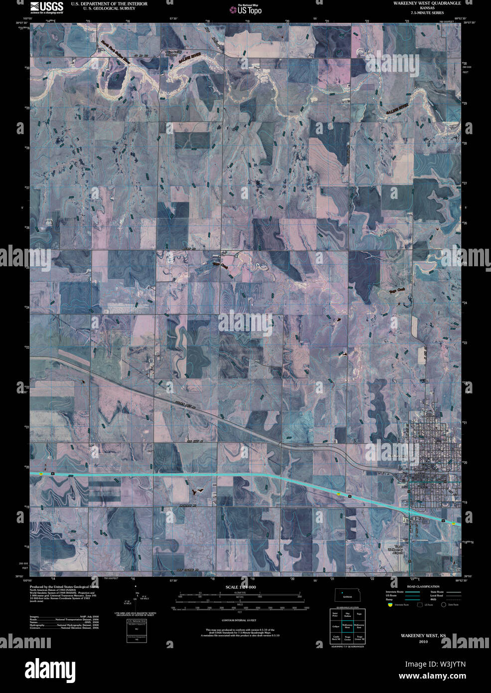 Map of wakeeney hires stock photography and images Alamy