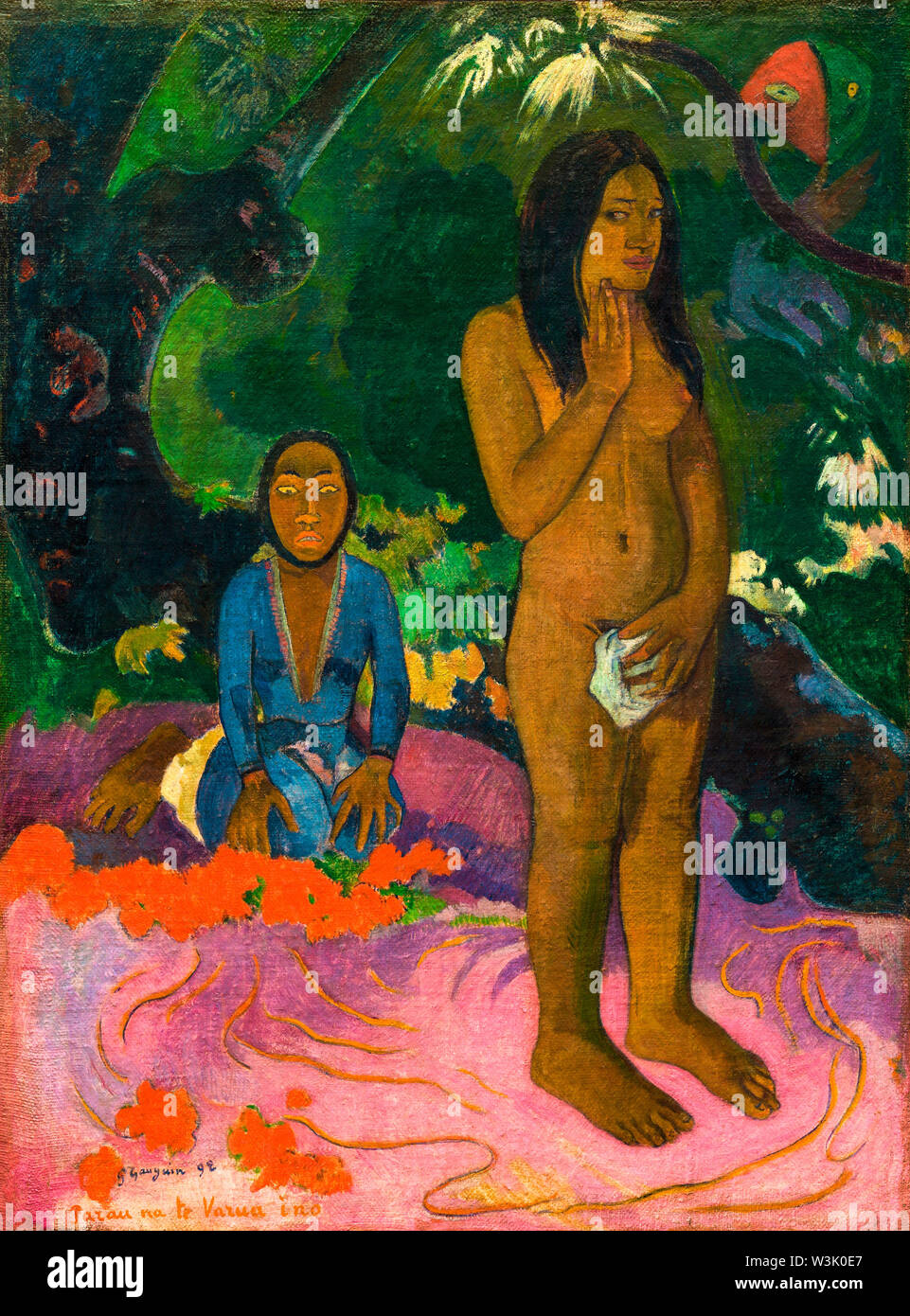 Paul Gauguin, Words of the Devil, Parau na te Varua ino, painting, 1892 Stock Photo