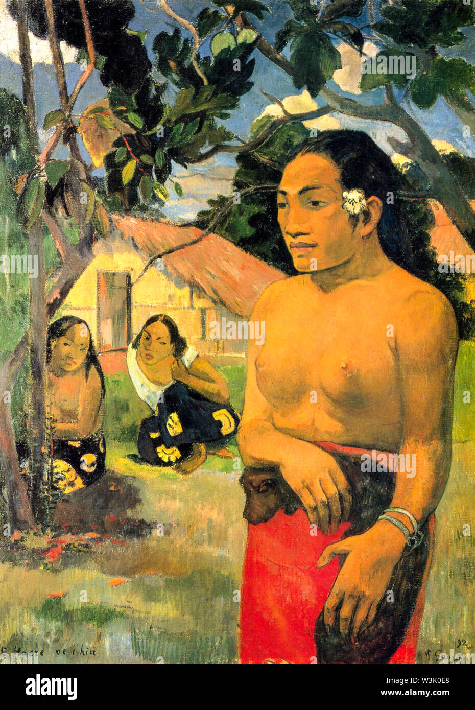 Paul Gauguin, Where are you going?, painting, 1892 Stock Photo
