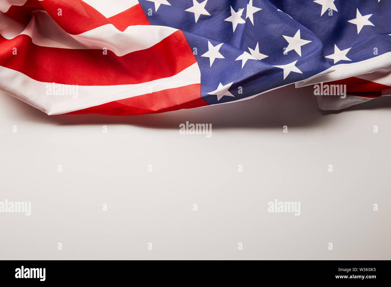 american flag on white background with copy space Stock Photo - Alamy