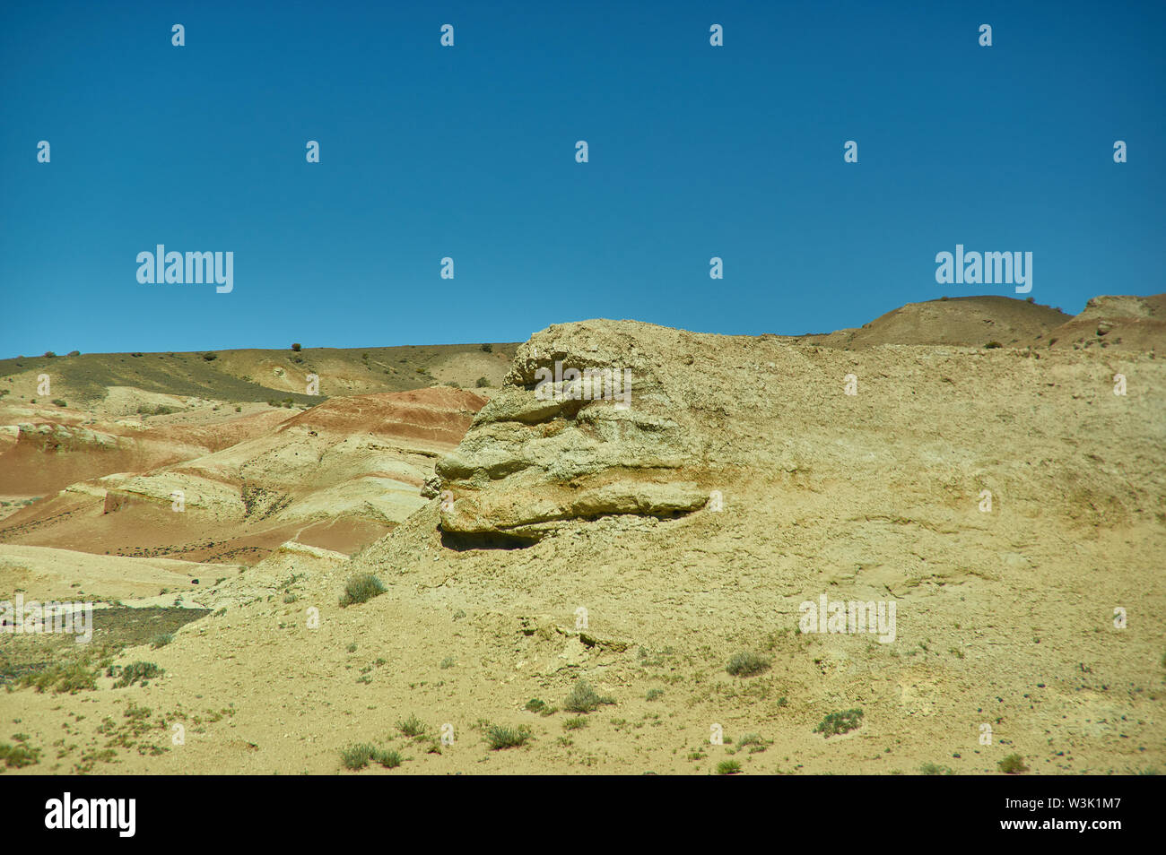 Plateau near the lake Khyargas Nuur, mongolian Ustyurt Plateau Stock Photo