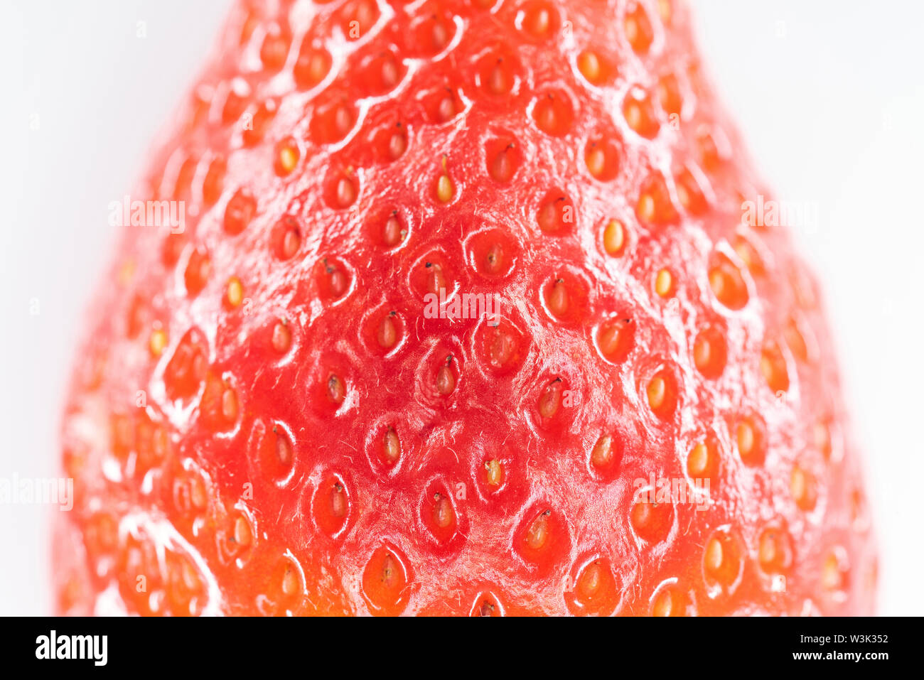 close up view of ripe red strawberry on white background Stock Photo ...