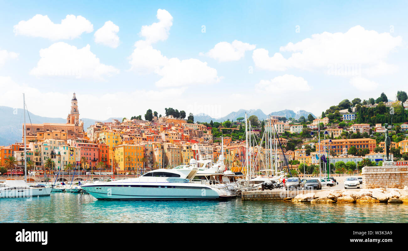 Menton embankment, France Stock Photo Alamy