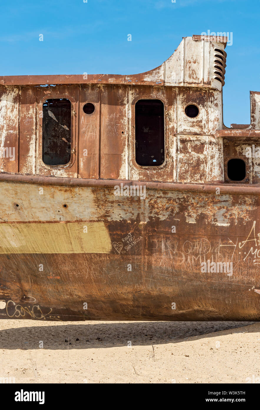 Aral Sea Ship Graveyard, Moynak (Moynaq), Uzbekistan Stock Photo - Alamy