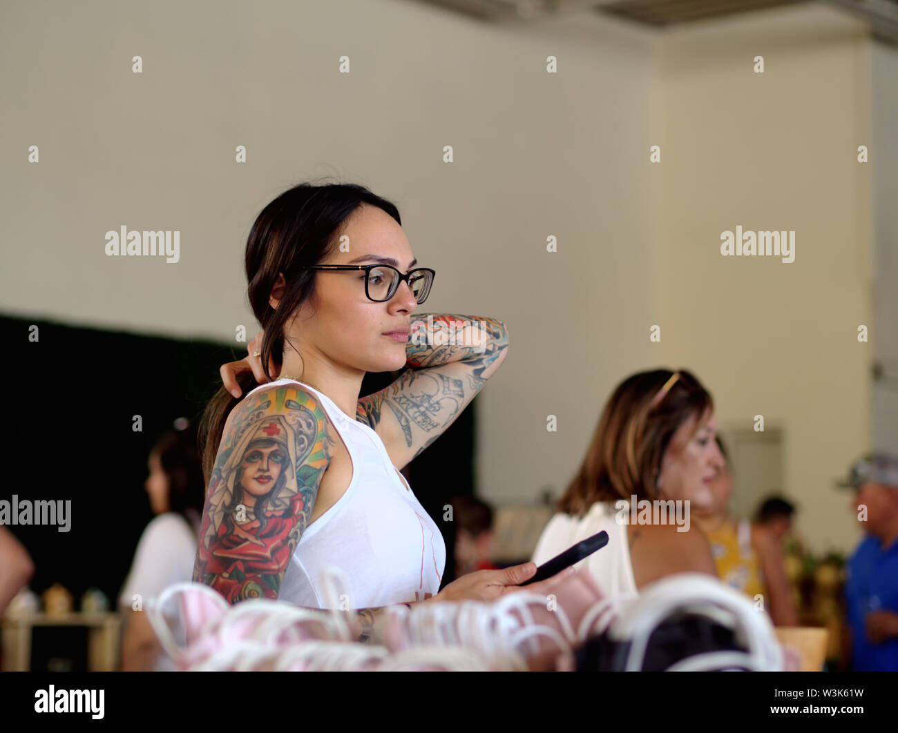 Heavily tattooed woman hi-res stock photography and images - Alamy