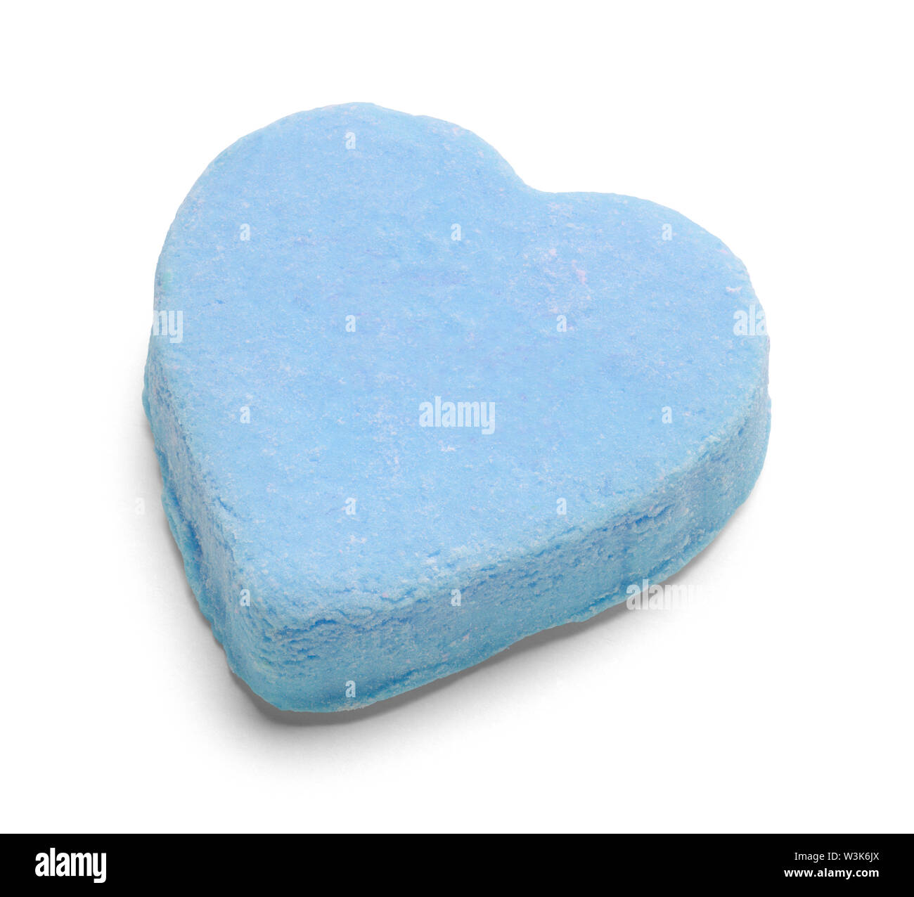 Blue Valentines Candy Heart Isolated on White. Stock Photo