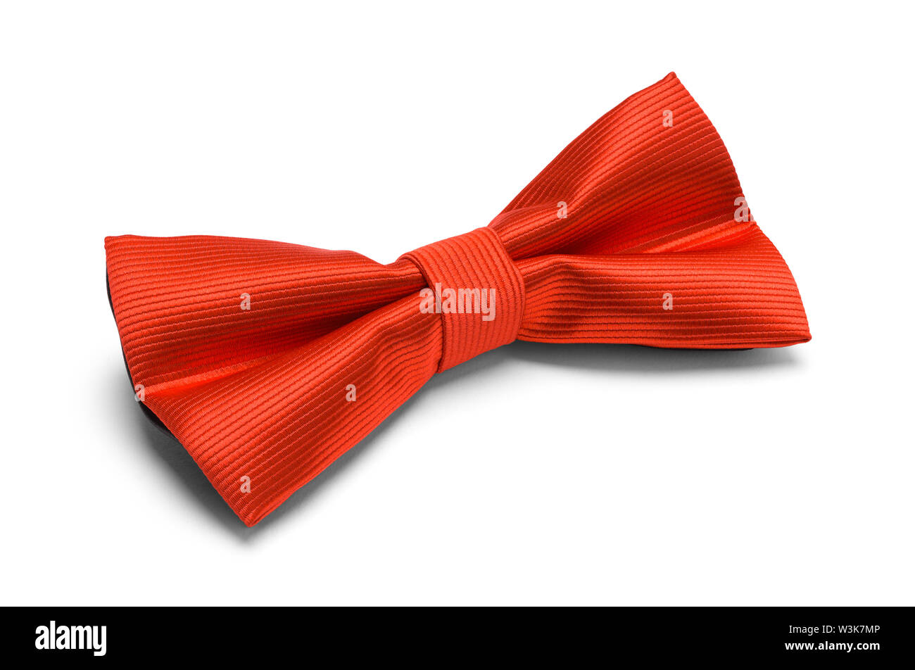 Red Bow Tie Isolated on White Background. Stock Photo