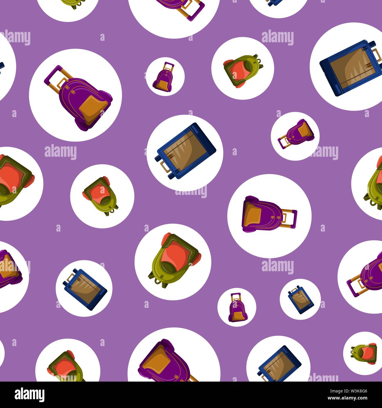 Seamless Pattern with Colorful School Rucksacks Vector Stock Vector