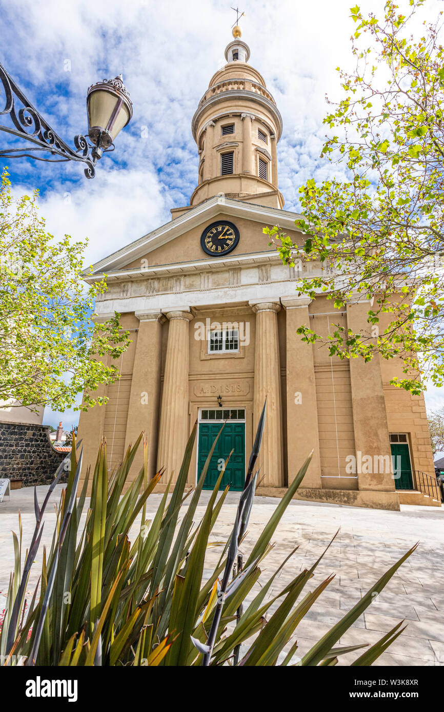 St James Concert and Assembly Hall & the Dorey Centre in the former garrison church of St James-the-Less, St Peter Port, Guernsey, Channel Islands UK Stock Photo