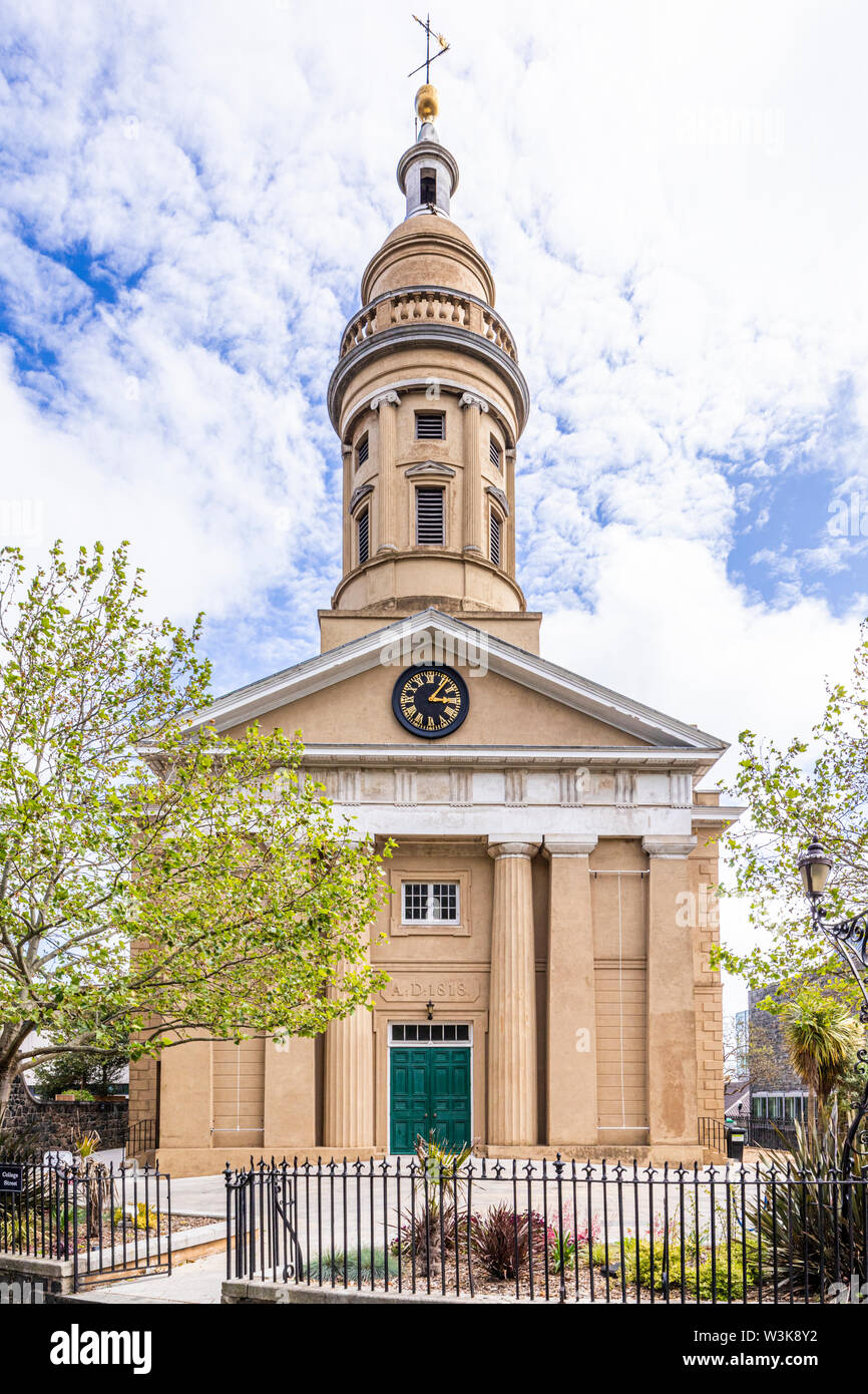 St James Concert and Assembly Hall & the Dorey Centre in the former garrison church of St James-the-Less, St Peter Port, Guernsey, Channel Islands UK Stock Photo