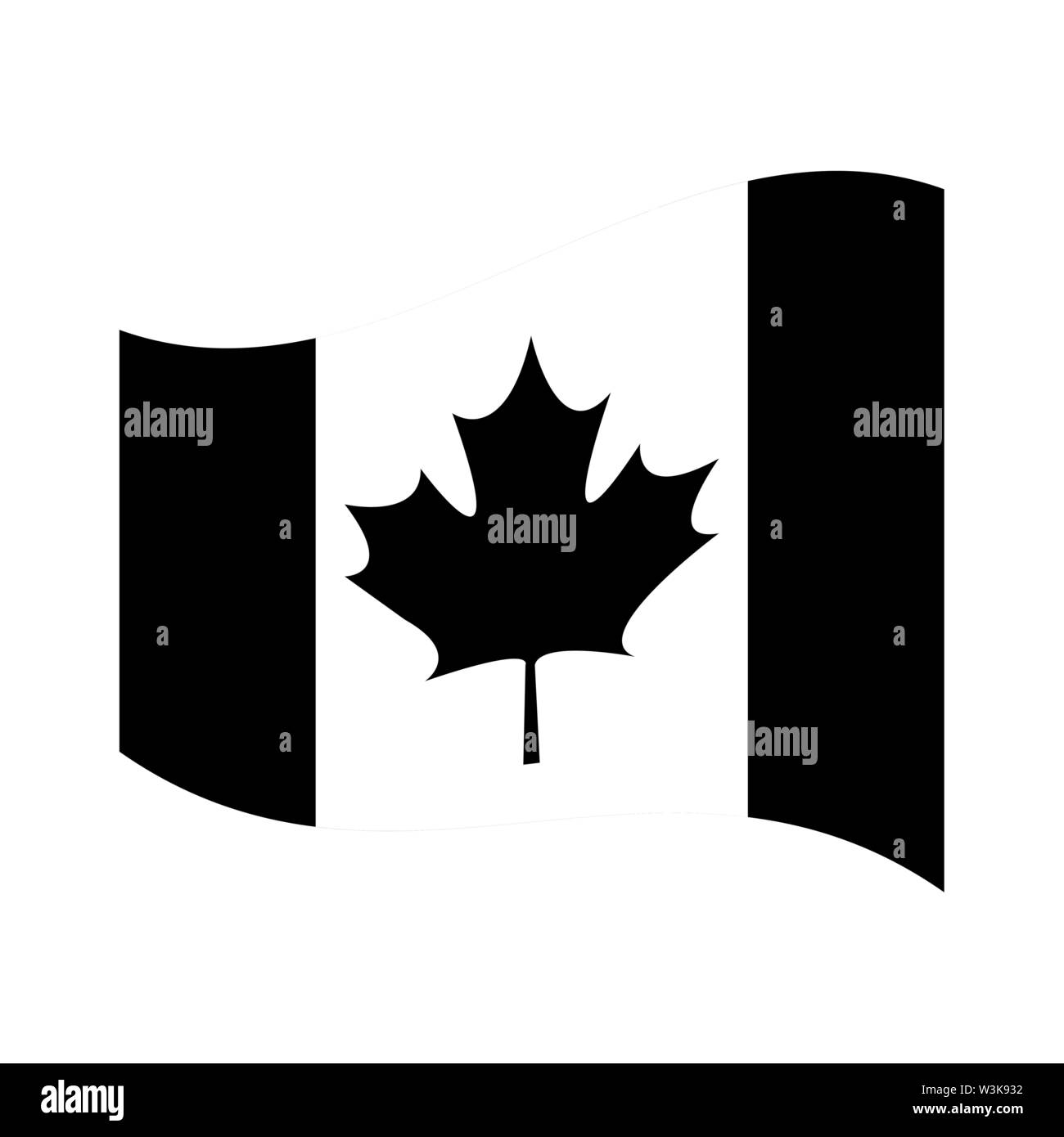 canada-national-flag-image-black-and-white-stock-photos-images-alamy