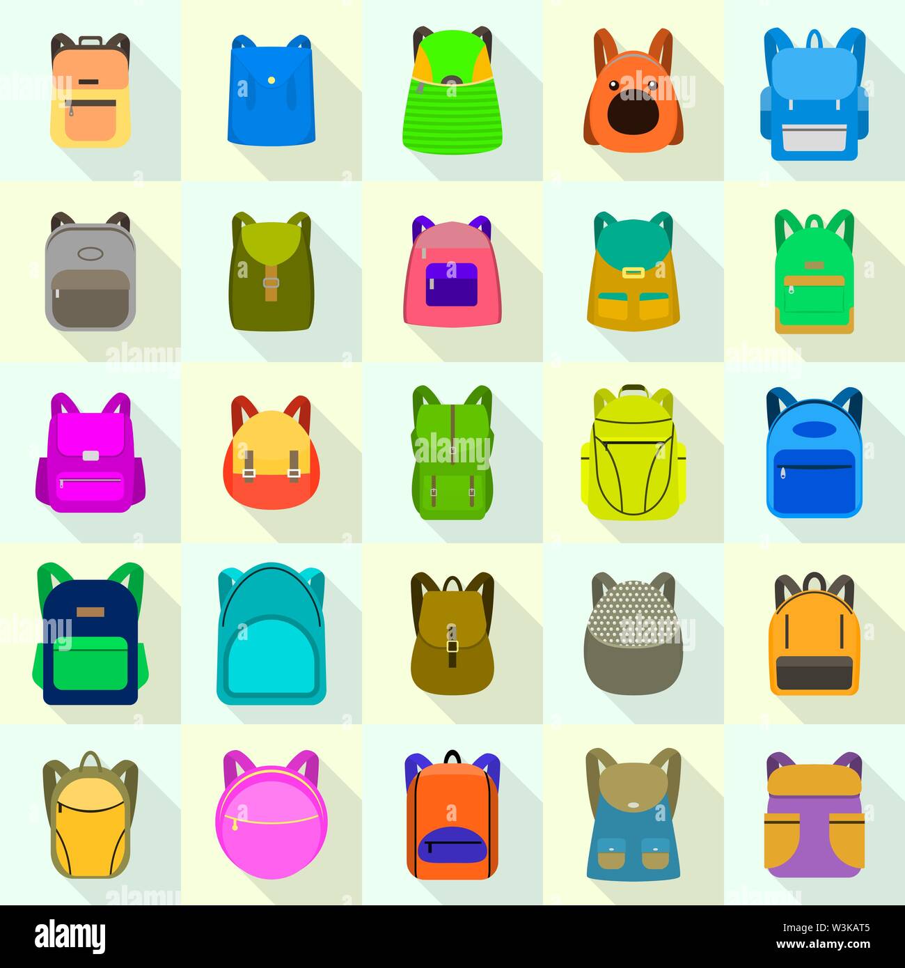 Child rucksack back view Stock Vector Images - Alamy