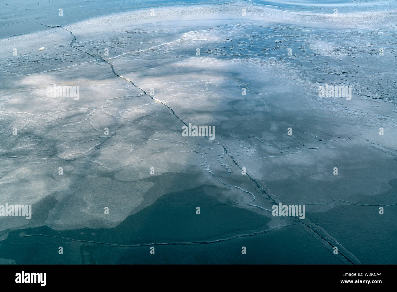 Ice sheets, Rypefjord, Scoresbysund, Greenland Stock Photo