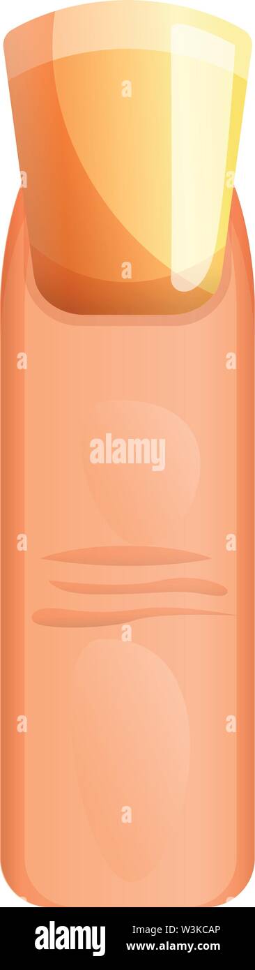 Gold color nail icon. Cartoon of gold color nail vector icon for web