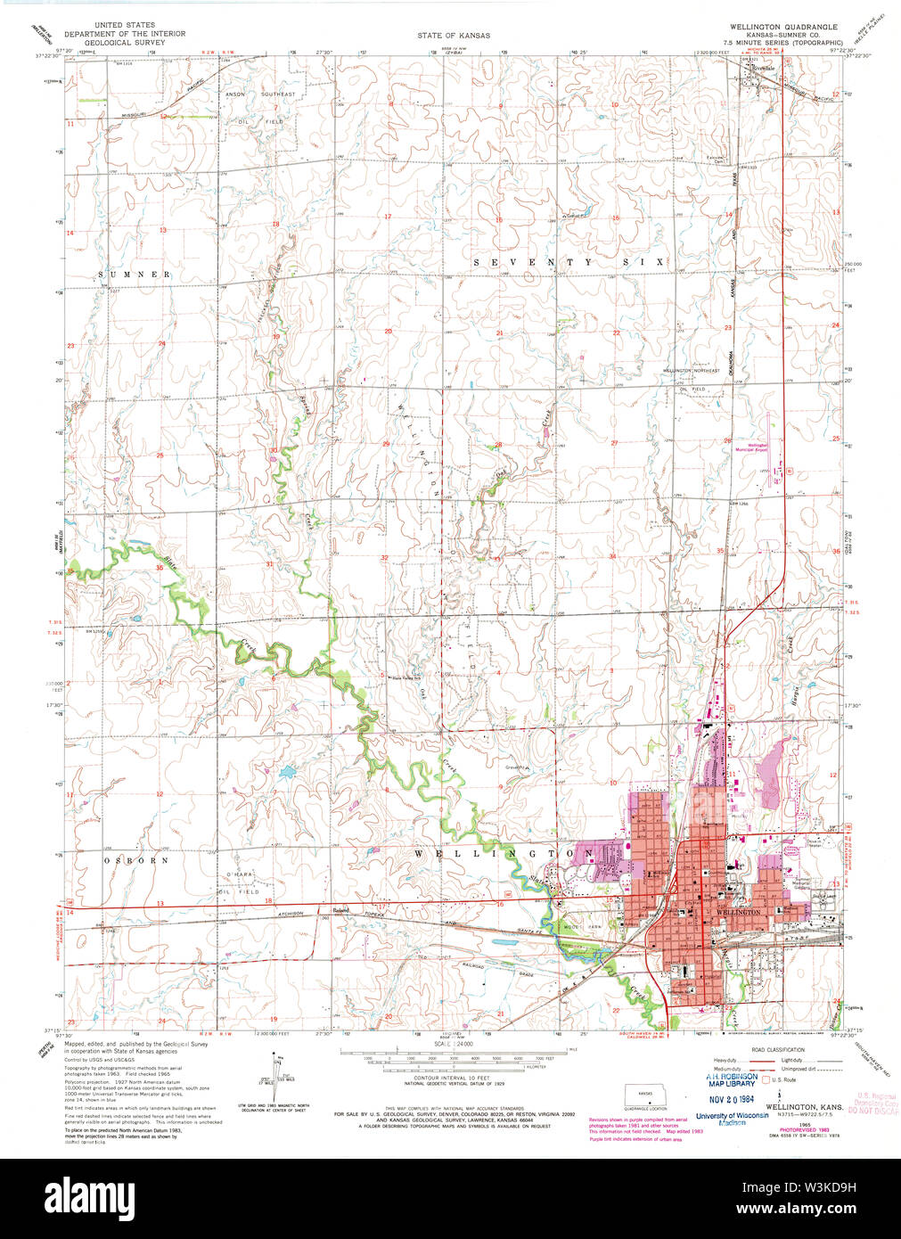 Wellington kansas map Cut Out Stock Images & Pictures Alamy