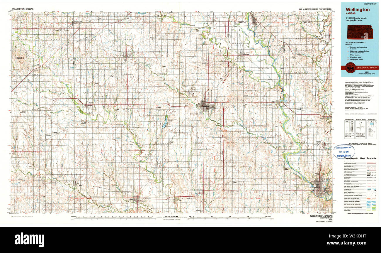 Map of wellington kansas Cut Out Stock Images & Pictures Alamy