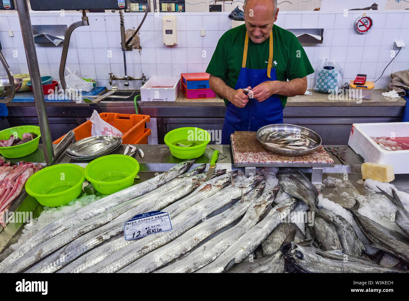 the fish market in Olhao is the biggest fish market in the Algarve