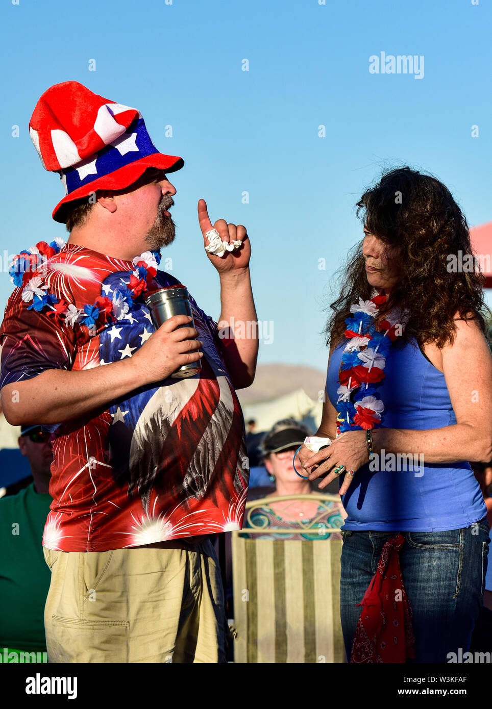 American Independence Day Festive People, Stock Photo