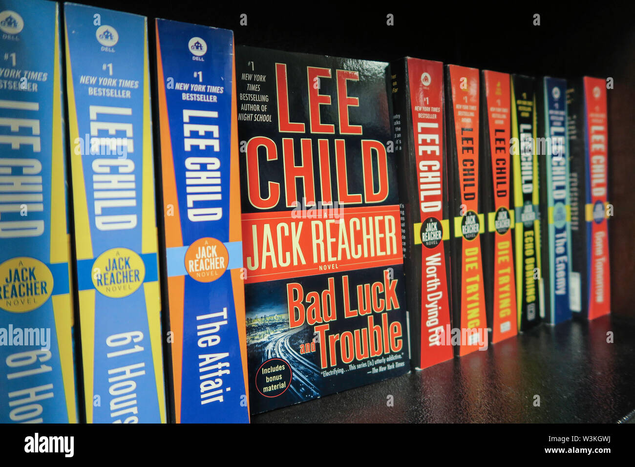 Barnes Noble Booksellers Book Display Nyc Usa Stock Photo