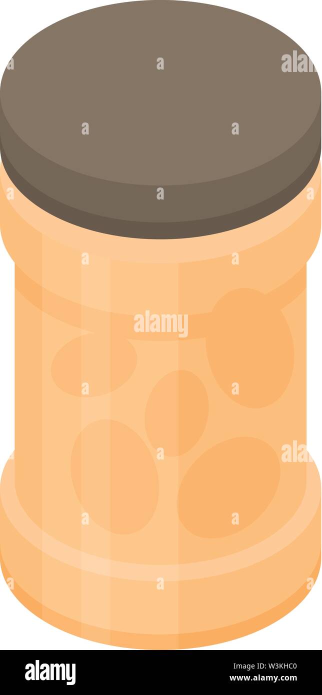 Apricot jam icon, isometric style Stock Vector