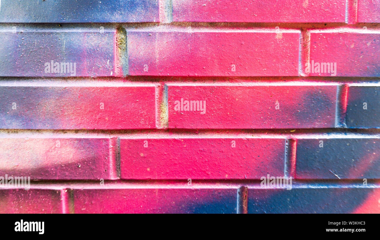 Wall with red graffiti wallpaper hires stock photography and images