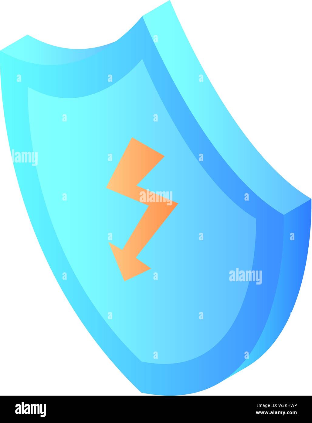 Computer security symbol icon, isometric style Stock Vector