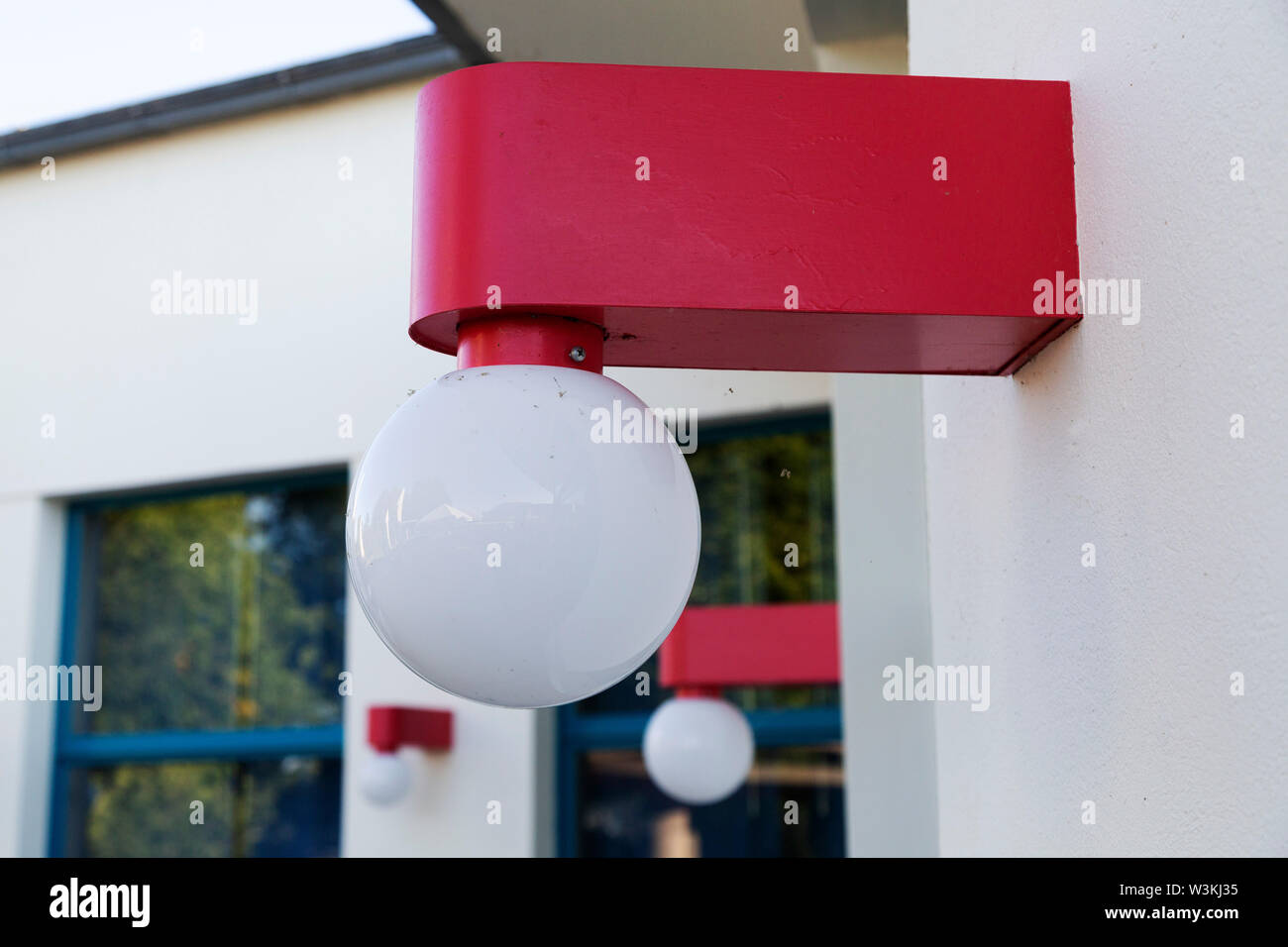 Lamps at the Kornhaus restaurant in Dessau, Germany. Stock Photo