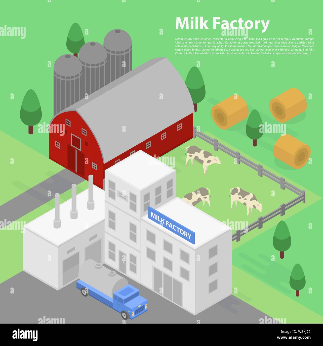 Молочный завод вектор