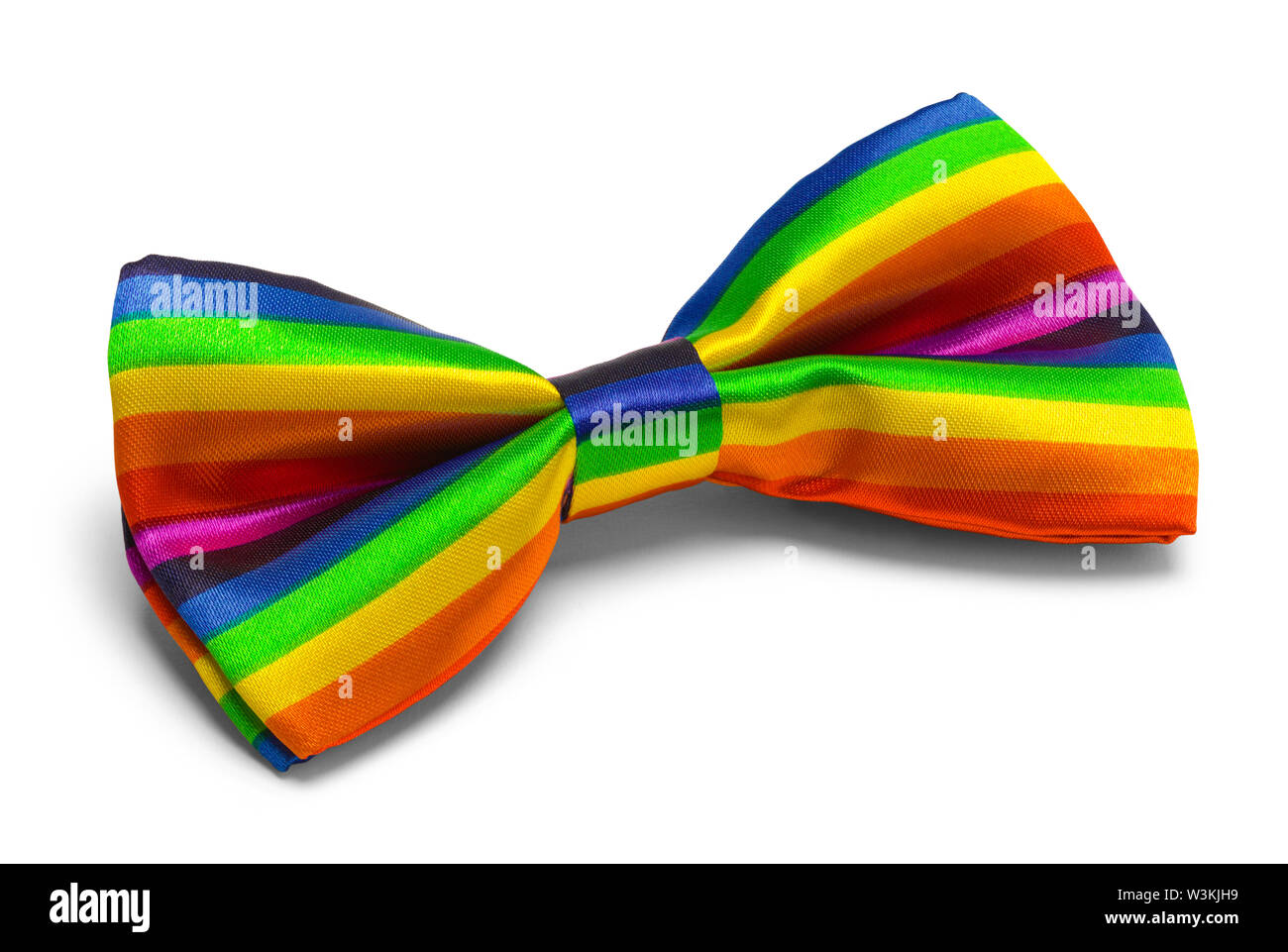 Rainbow Bow Tie Isolated on White Background. Stock Photo