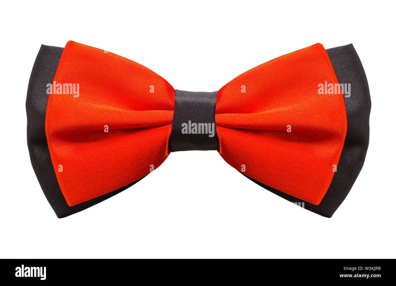 Red and Black Bow Tie Isolated on White Background. Stock Photo