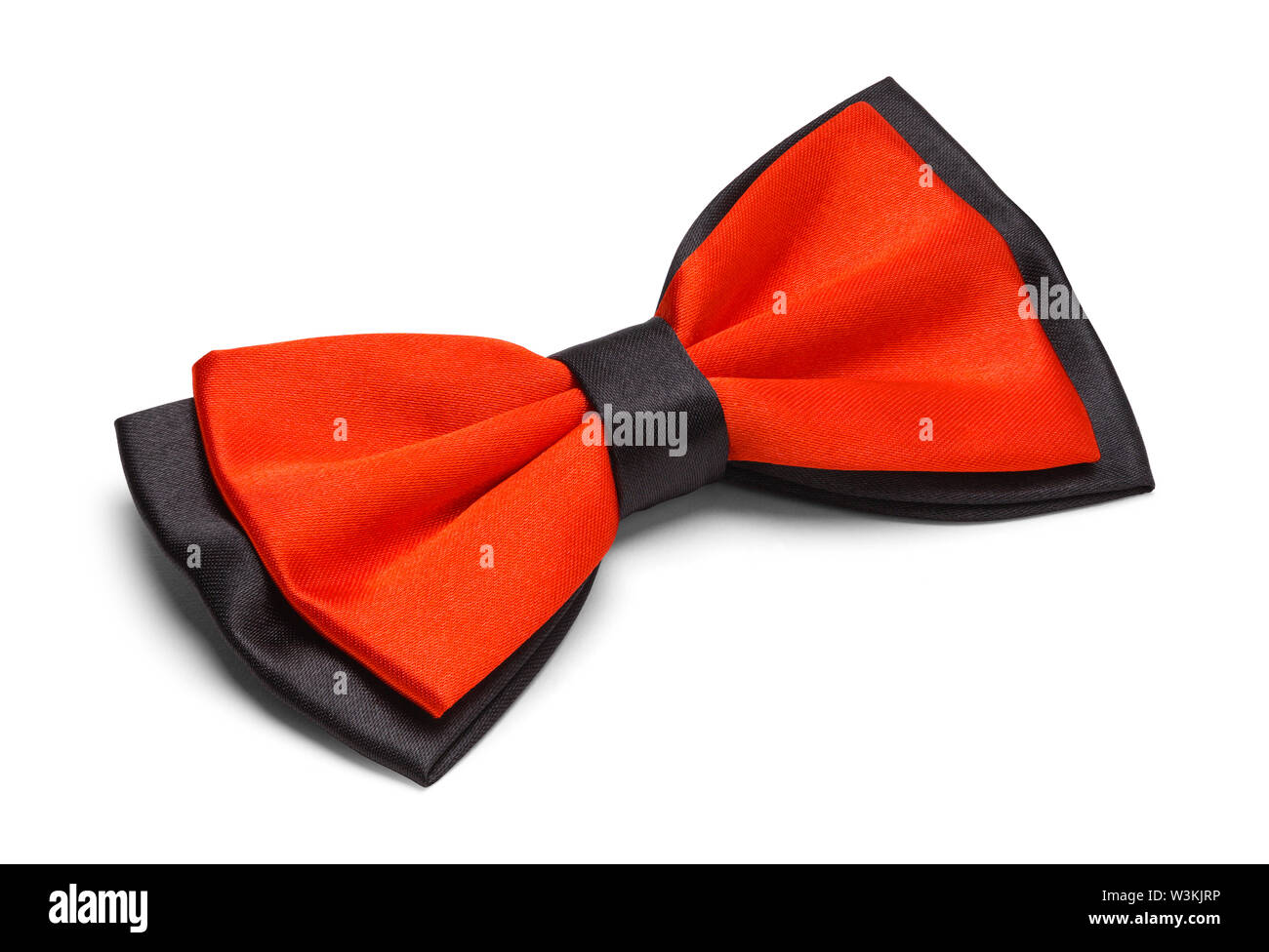 Red and Black Bow Tie Isolated on White Background. Stock Photo