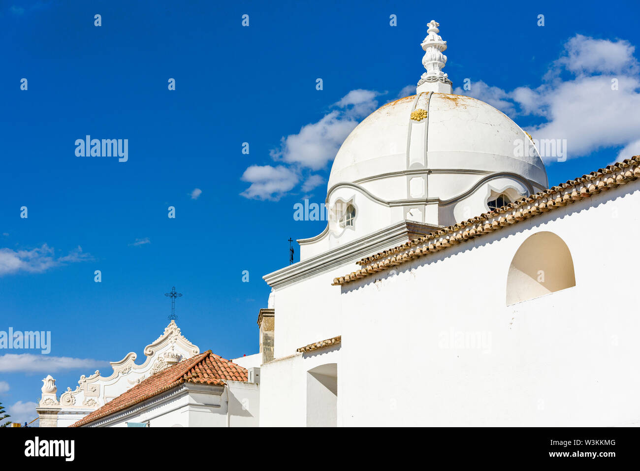 Church of Our Lady of Solitude, Igreja de Nossa Senhora da Soledade in Olhao, Algarve, Portugal Stock Photo