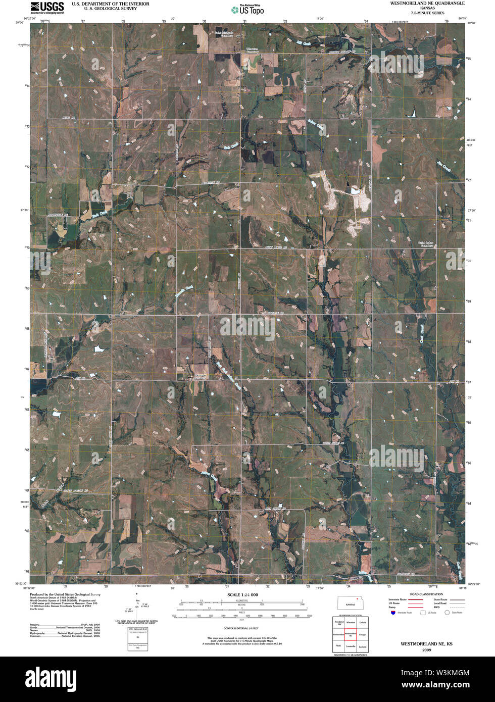 Westmoreland kansas map Cut Out Stock Images & Pictures Alamy