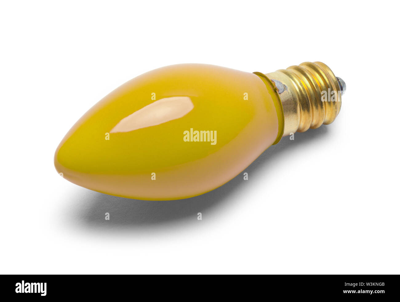 Yellow Christmas Light Bulb