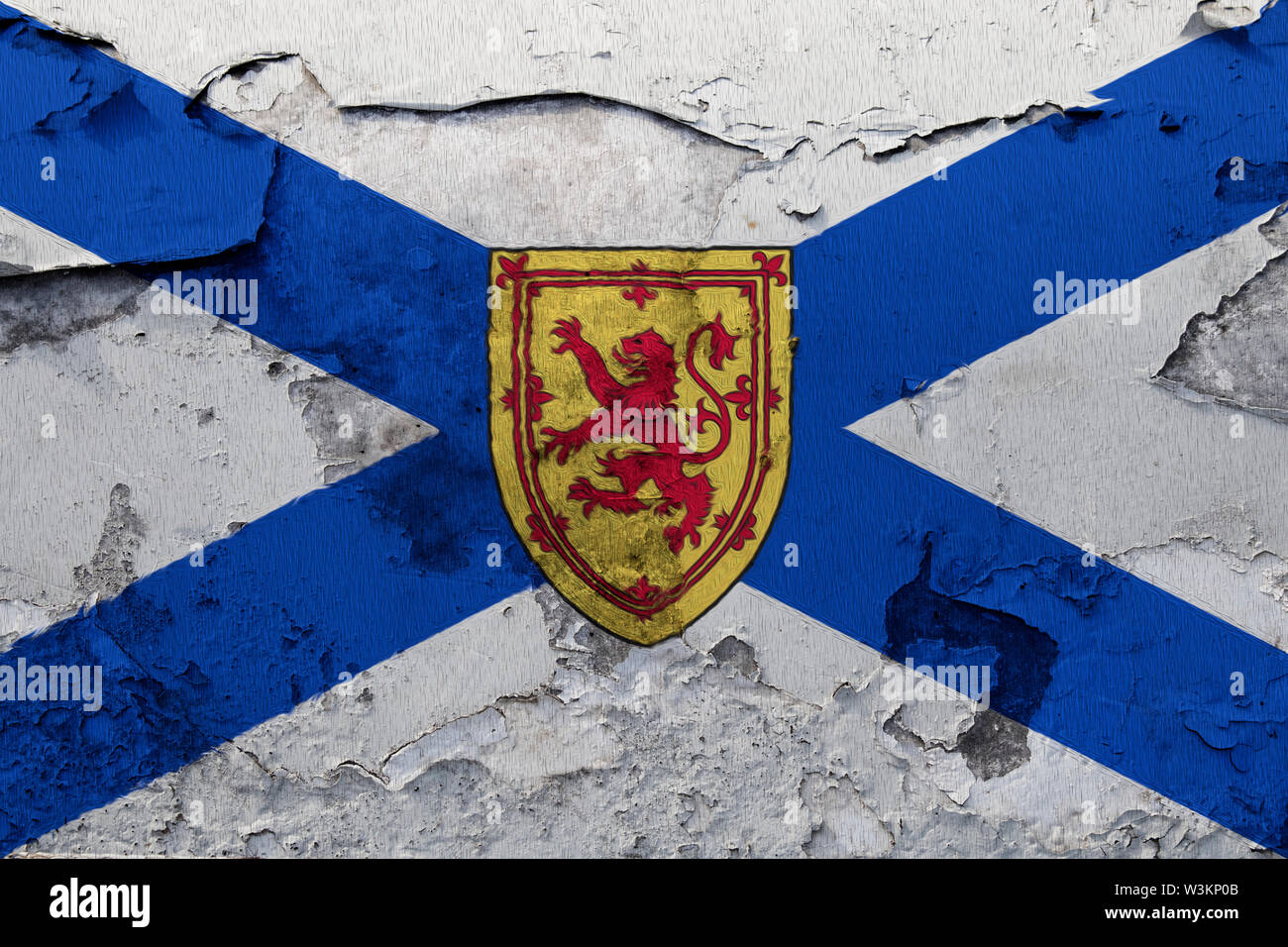 flag painted on the cracked grunge concrete wall Stock Photo - Alamy