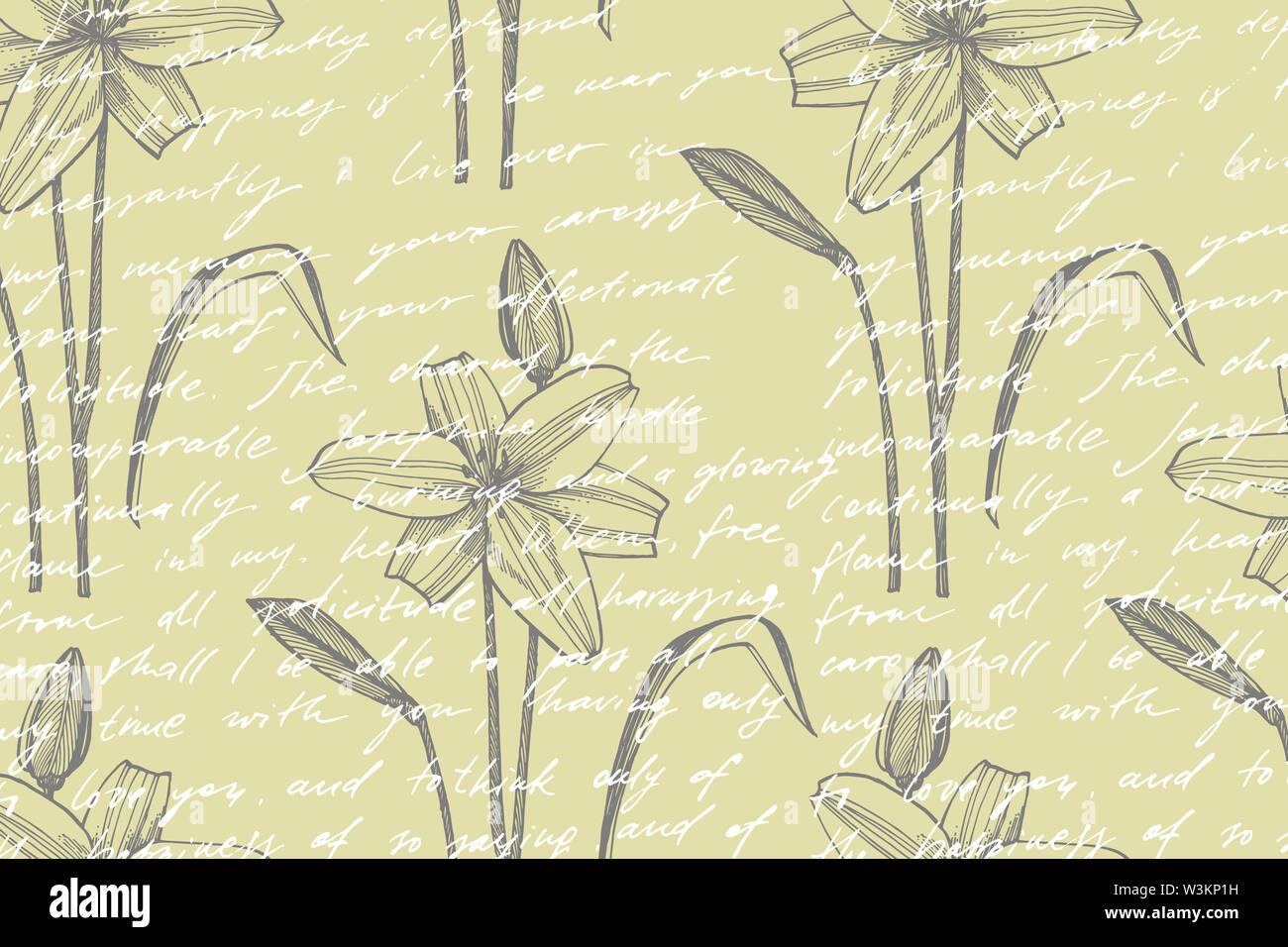 Lilies of the field sketch hi-res stock photography and images - Alamy