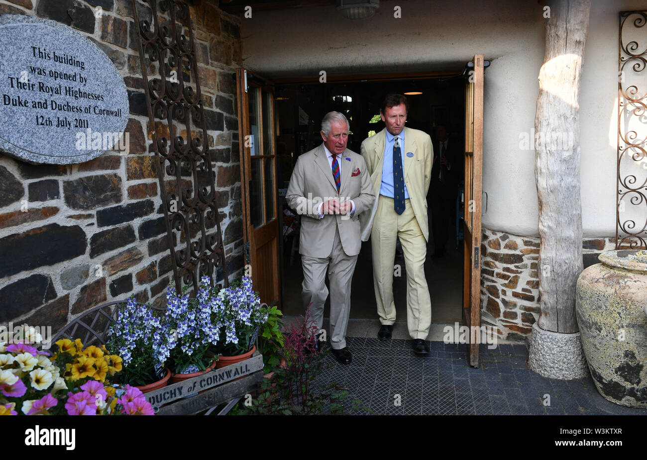 The Prince of Wales arrives to attend a reception to celebrate the 50th