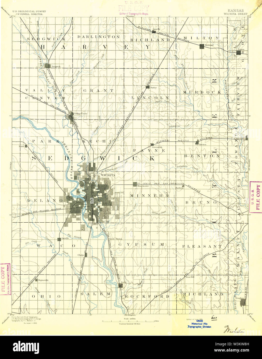 Wichita map ks hires stock photography and images Alamy