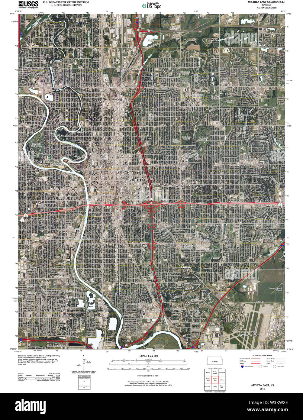 Map of wichita Cut Out Stock Images & Pictures Alamy