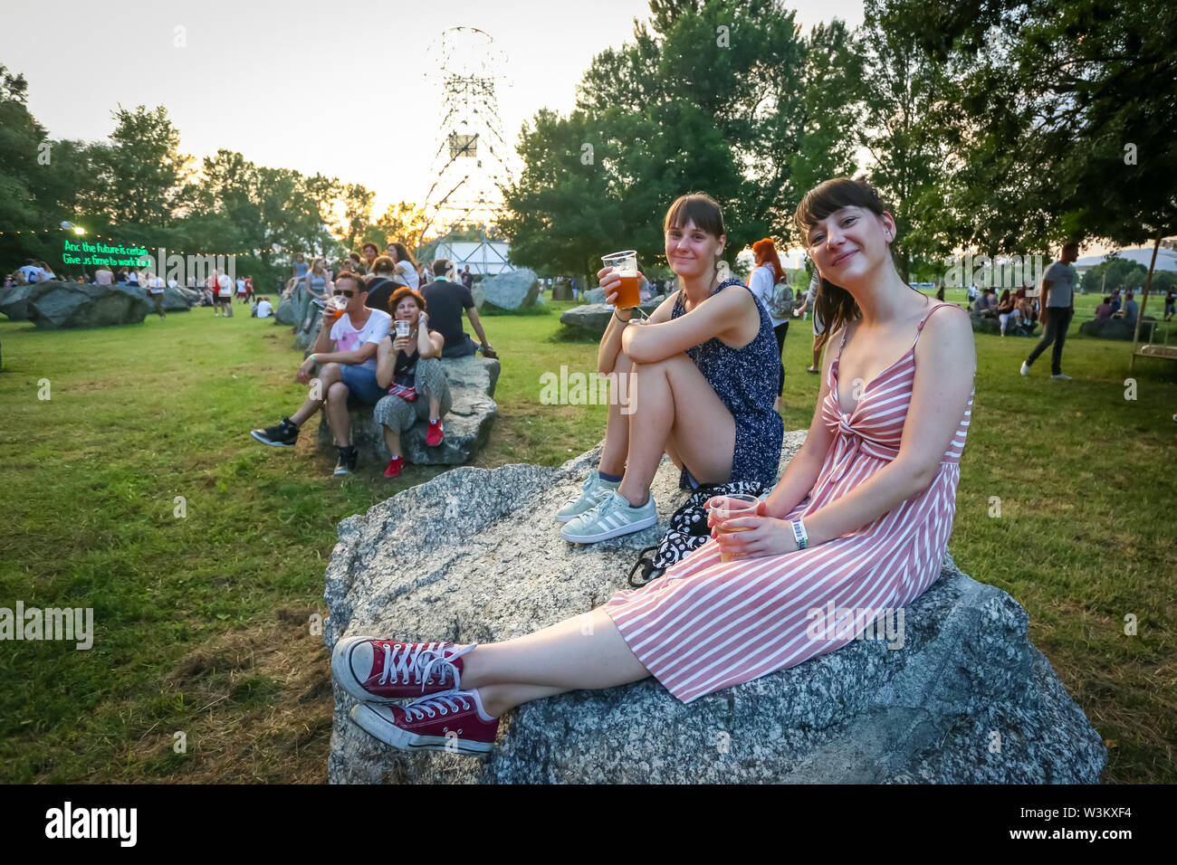 Zagreb Croatia 25th June 2019 Atmosphere During 2nd Day Of The 14th Inmusic Festival Located On The Lake Jarun In Zagreb Croatia People Restin Stock Photo Alamy