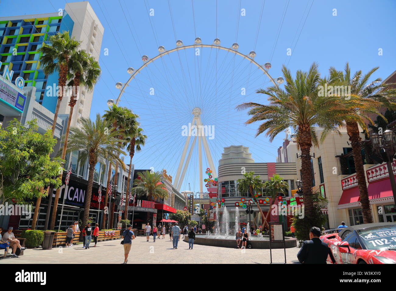 The Linq entertainment district in Las Vegas, Nevada, USA Stock Photo