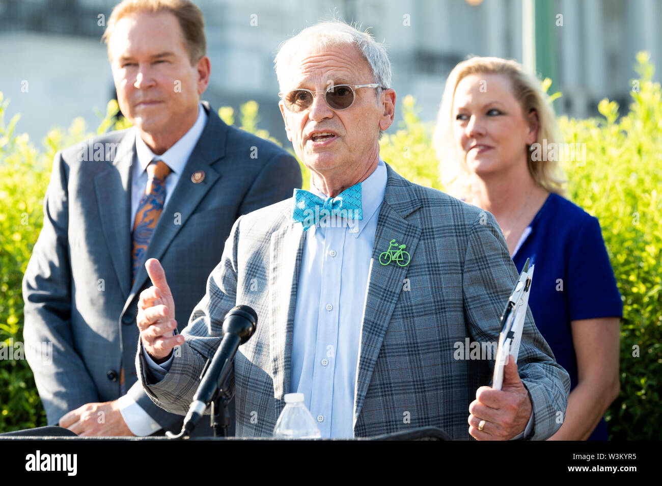 U.S. Representative Earl Blumenauer (D-OR) advocating for the passage of the  “Preventing Animal Cruelty and Torture Act” or the “PACT Act” at the Capitol in Washington, DC. Stock Photo