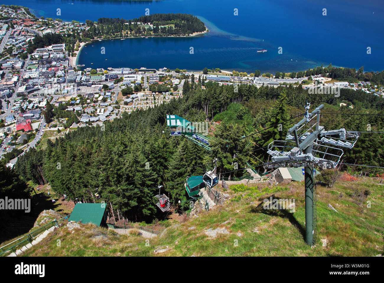 Cable car ride in Queenstown, New Zealand Stock Photo Alamy