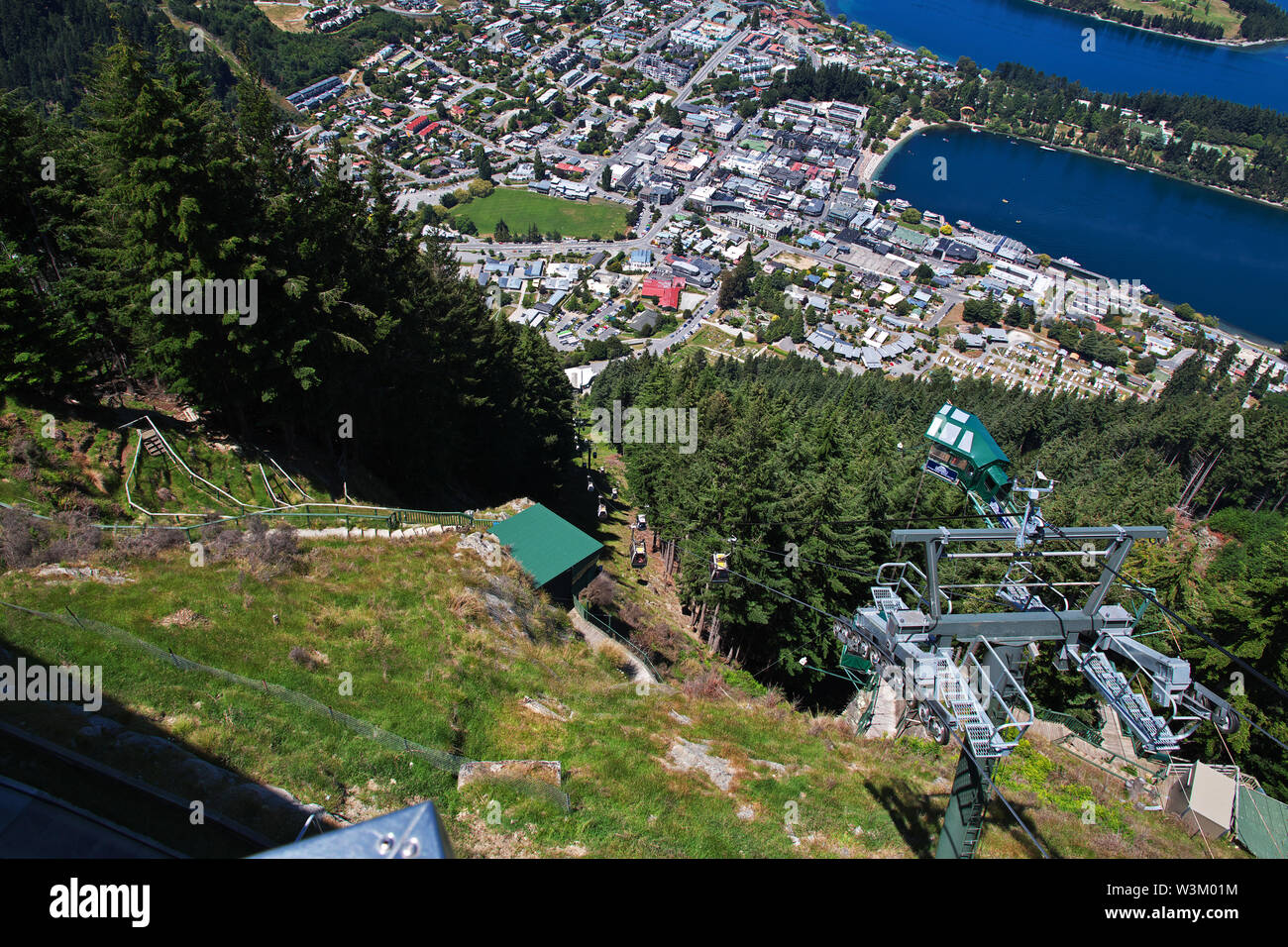 Cable car ride in Queenstown, New Zealand Stock Photo Alamy