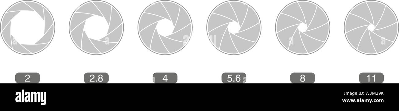 Vector Illustration of a Lens aperture Stock Vector