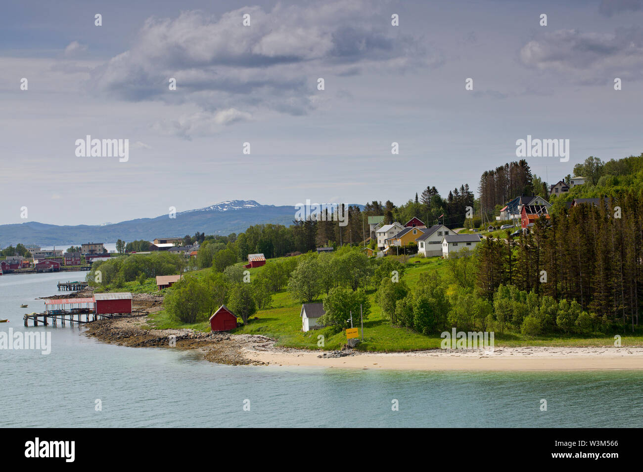Gibostad, on the island of Senja in Lenvik Municipality, near Tromso, Norway Stock Photo