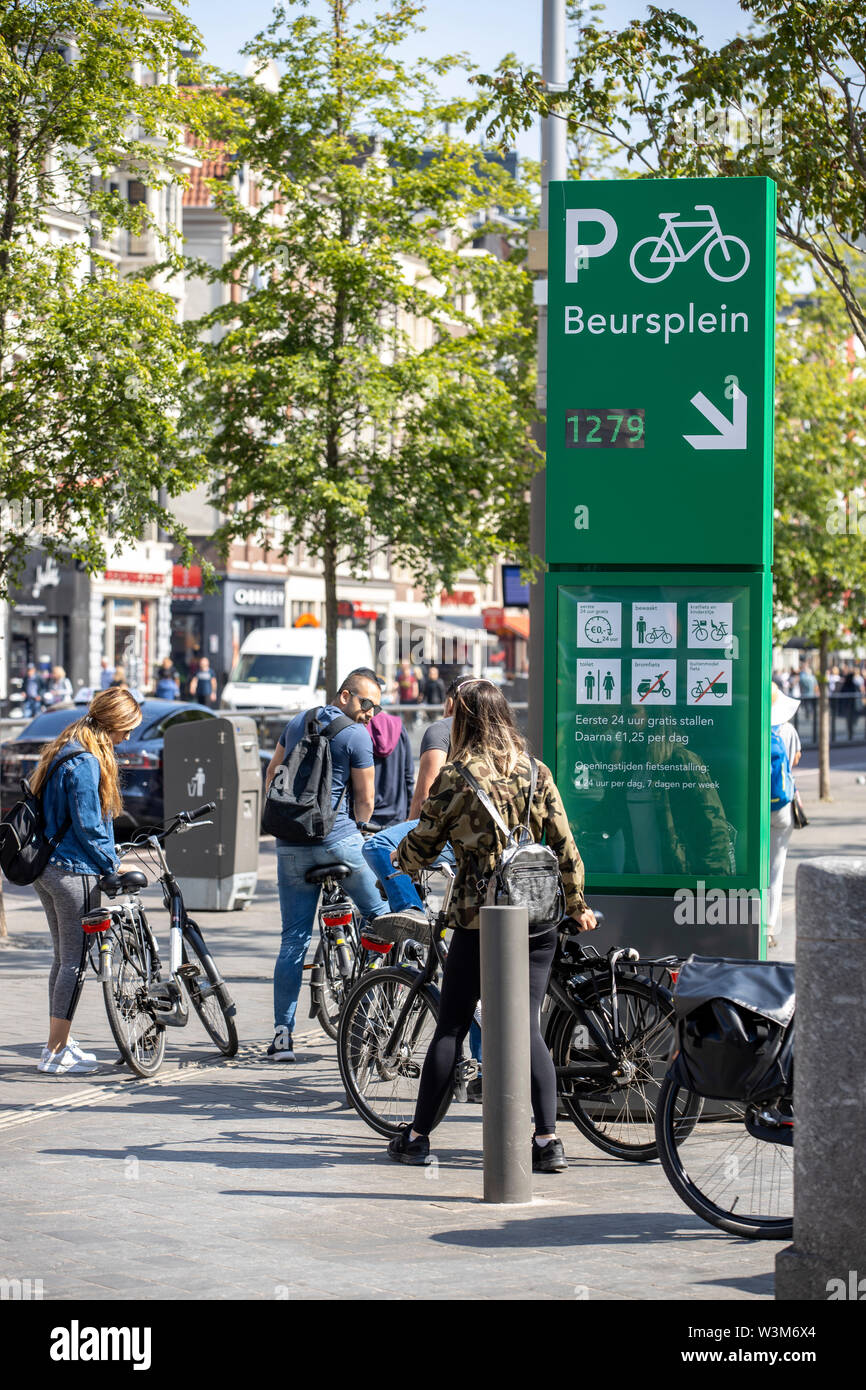 Amsterdam Netherlands City Centre Underground Bicycle Parking